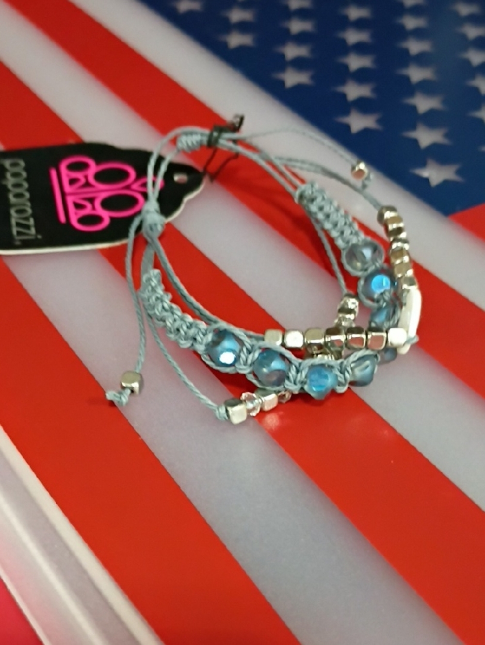 Paparazzi Blue Beaded Adjustable Friendship Bracelet